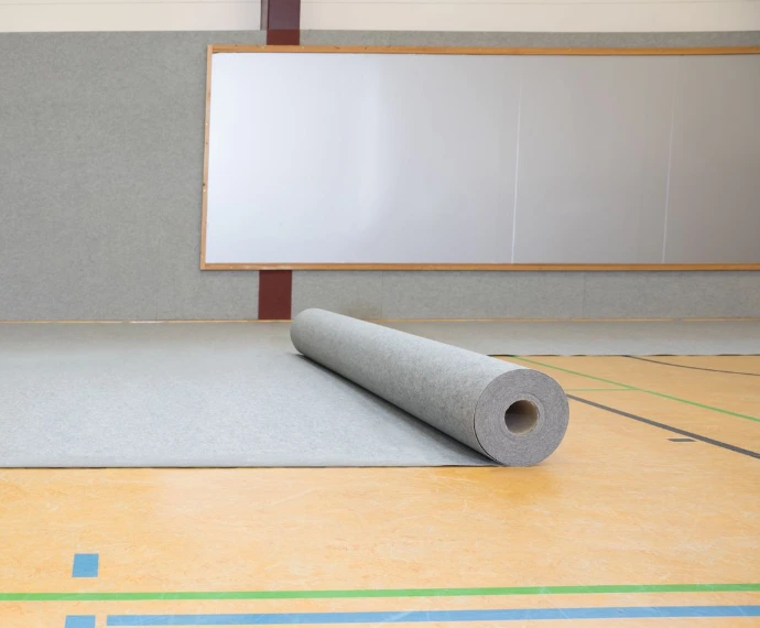 ExpoColor Nadelfilz als Rollenware auf Hallenboden