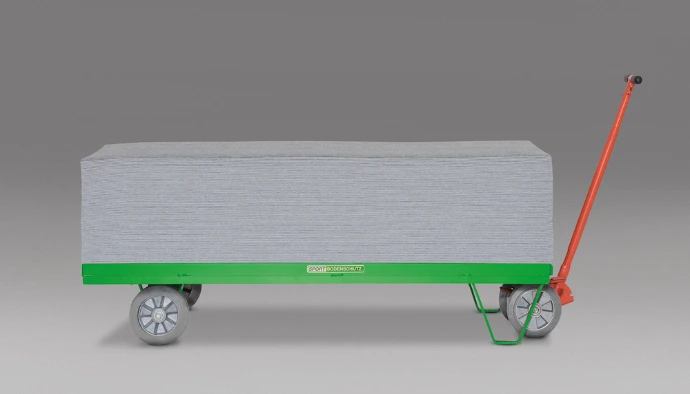 Rollplatte mit Hebelroller und flach gelagerten SportGiant Fliesen